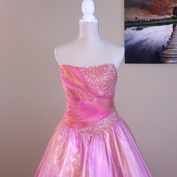 Princess Pink Prom Formal Dress Ball Gown Pageant Princess Quinceañera Barbie - Picture 10 of 16